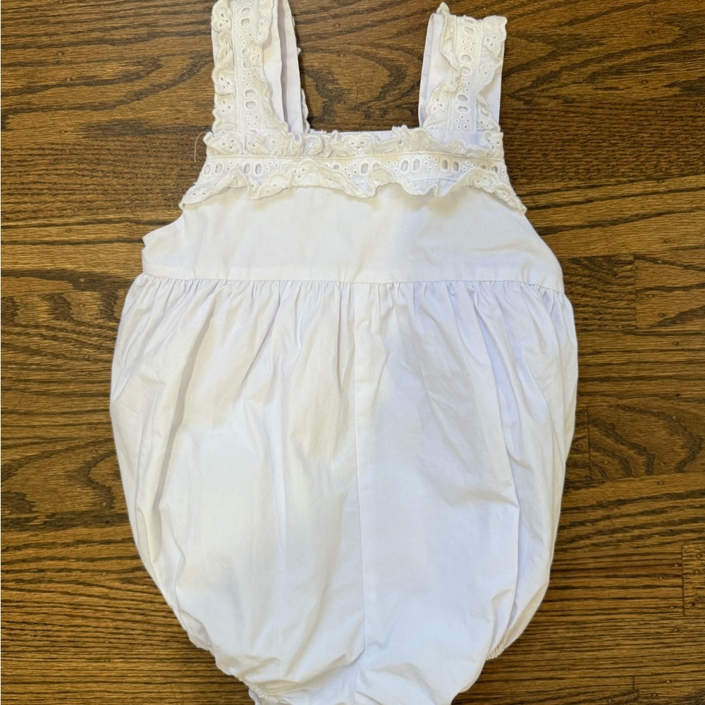 The Beaufort Bonnet Company White Eyelet Bubble size 3T